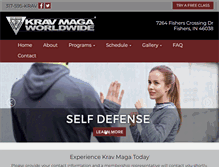 Tablet Screenshot of kravmagaindy.com